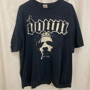 Down Men's Black Graphic T-Shirt 2X Gildan